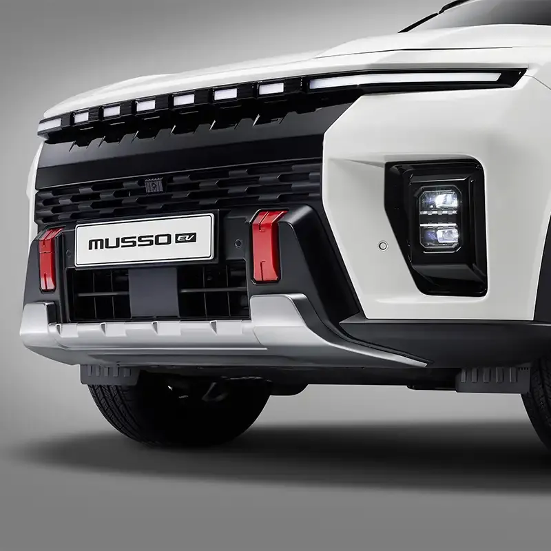 kgm musso ev exterior front grille