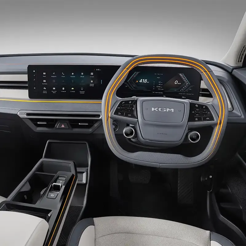 kgm musso ev interior heated steering wheel